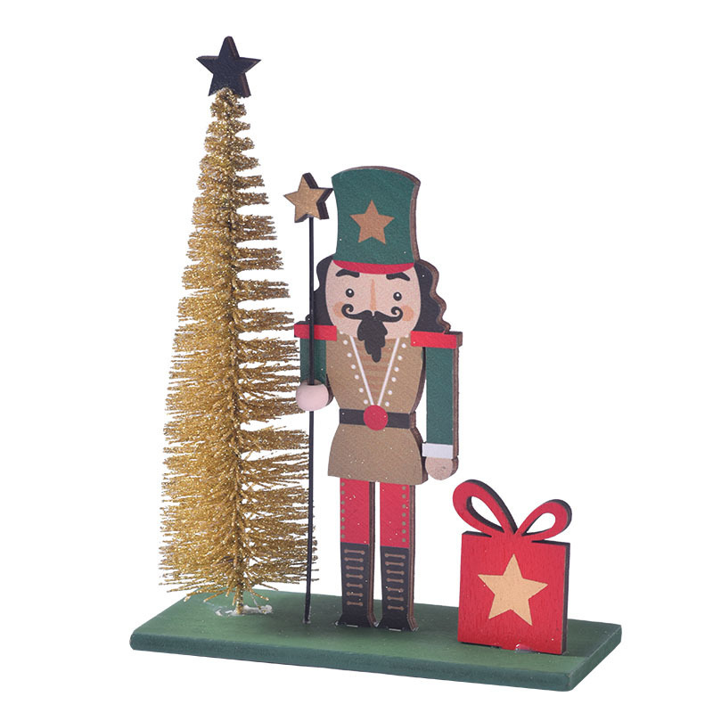 クリスマス木製カラフルなクルミ兵士オーナメントクリスマスクルミ兵士オーナメントクリスマス装飾ウィンドウデスクトップオーナメント|undefined