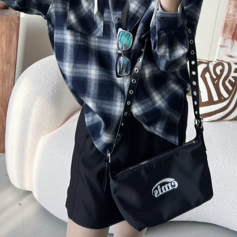 Cross-border Korea EMIS Nylon Commuter Women's Bag, Cool Girl Style Baguette Shoulder Bag, Casual Crossbody Bag - Thumbnail 2