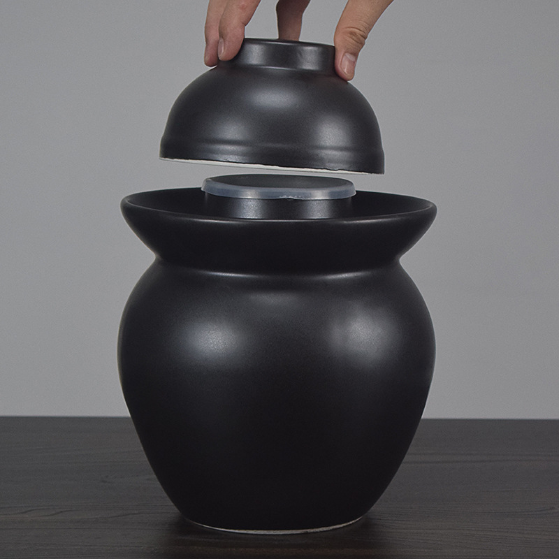 景德镇陶瓷双盖泡菜坛家用腌菜缸密封罐咸蛋罐酿酒坛腌肉缸酒瓶