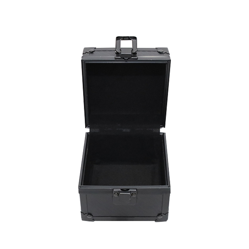 Caja de almacenamiento de reloj de aleación de aluminio caja de embalaje negro de alta calidad multifunción muestre de reloj pulsera brazalete caja de joyas