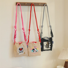 米老鼠正版授权卡通刺绣购物袋正品时尚环保休闲手提旅行单肩包潮