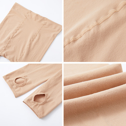 Spring and Autumn Style Women's Thin Velvet 120D Stockings, Rich Lady's Skin-Colored Base Leggings, Plus Size Up to 250 Jin for Chubby Ladies—Pantyhose