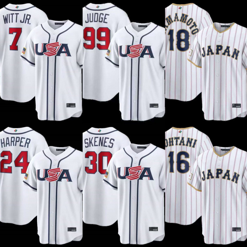 Baseball uniform, USA team uniform, World Cup #7, #24, Giants city edition, Nationals, Rocky Mountain, Mexico