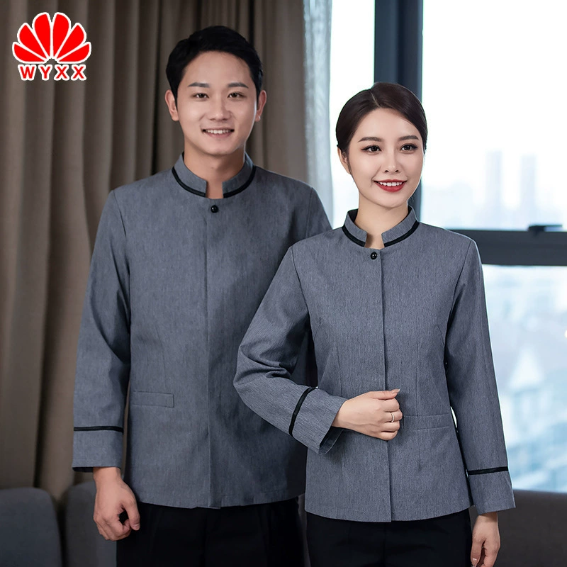 Рабочая одежда для уборки, Женская тетушка с длинными рукавами, осенняя одежда, гостиничный номер, уборка в отеле, ресторане, одежда для уборки