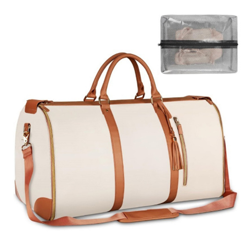 Bolsa de viaje portátil transfronteriza para uso nocturno, maleta de gran capacidad para mujer, bolsa plegable para deportes y fitness, de PU