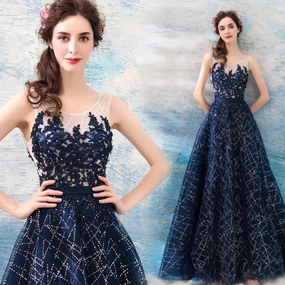 Summer flashing blue dress