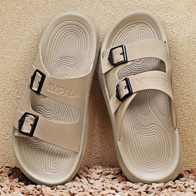 Sandalias romanas y pantuflas para hombre Sandalias y pantuflas para hombre verano casual para hombre 2025 nuevos zapatos de playa con diseño de hebilla