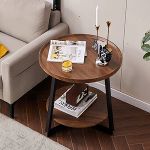 Modern Luxury Dual-Layer Coffee Table for Small Living Room or Bedroom