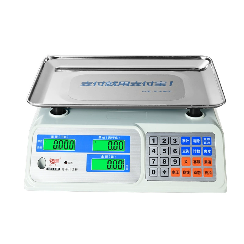 【z】Электронные весы Kaifeng с подносом из нержавеющей стали, ЖК-дисплеем, электронные весы, прямые поставки производителя для коммерческого использования Amazon.