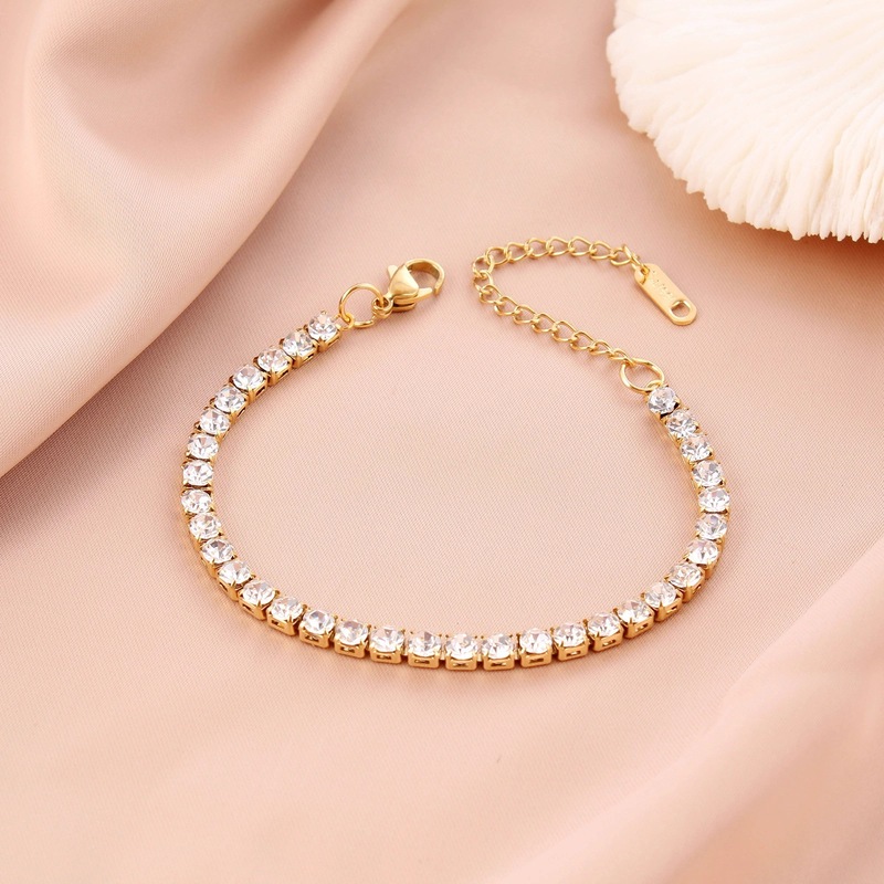 4mm Zircon Bracelet, Light Luxury Style, Versatile and High-End Jewelry for Women, Trendy Minimalist Wholesale Bracelet for Cross-Border Trade 4mm Zircon Bracelet, Light Luxury Style, Versatile and High-End Jewelry for Women, Trendy Minimalist Wholesale Bracelet for Cross-Border Trade