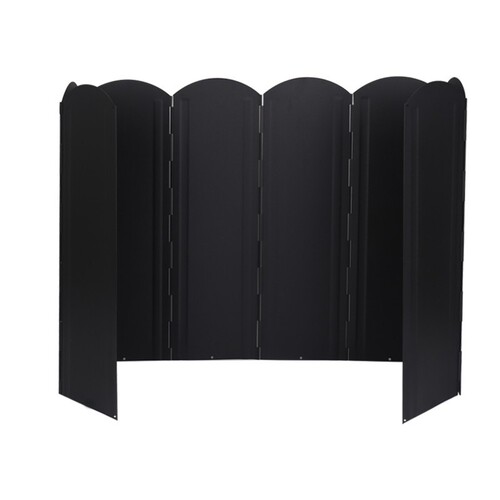 Outdoor black large wind shield camping BBQ fire pit tools foldable cookware galvanized plate heat retaining windproof board