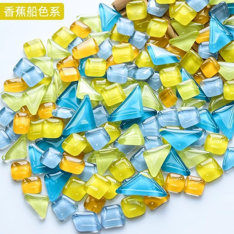 200克diy多元闪粉马赛克集合水晶自由石玻璃儿童手工材料颗粒|undefined
