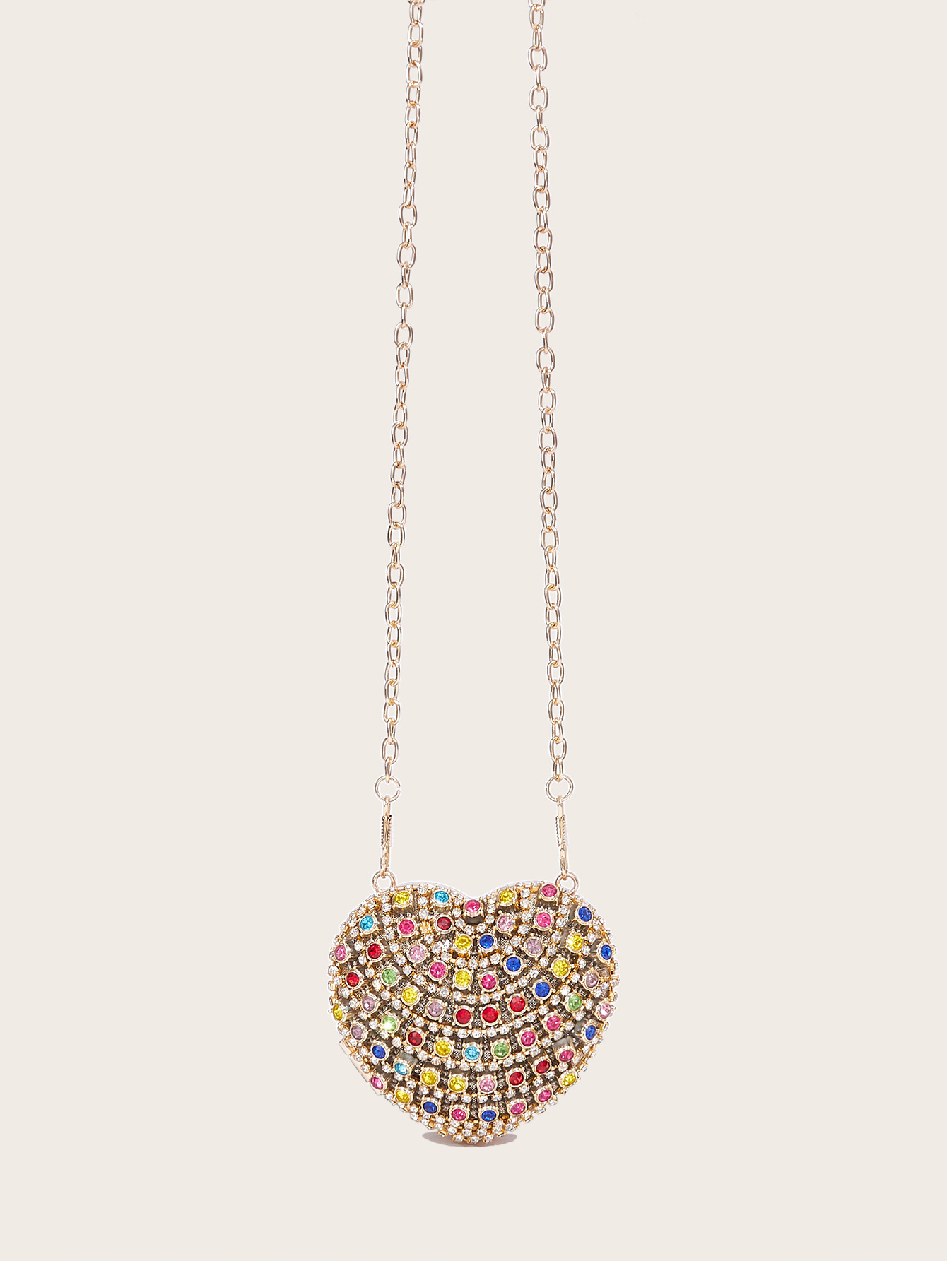 Elegante Herz Mini-tasche Mit Strass Für Damen Luxus Abendtasche_voghion.com