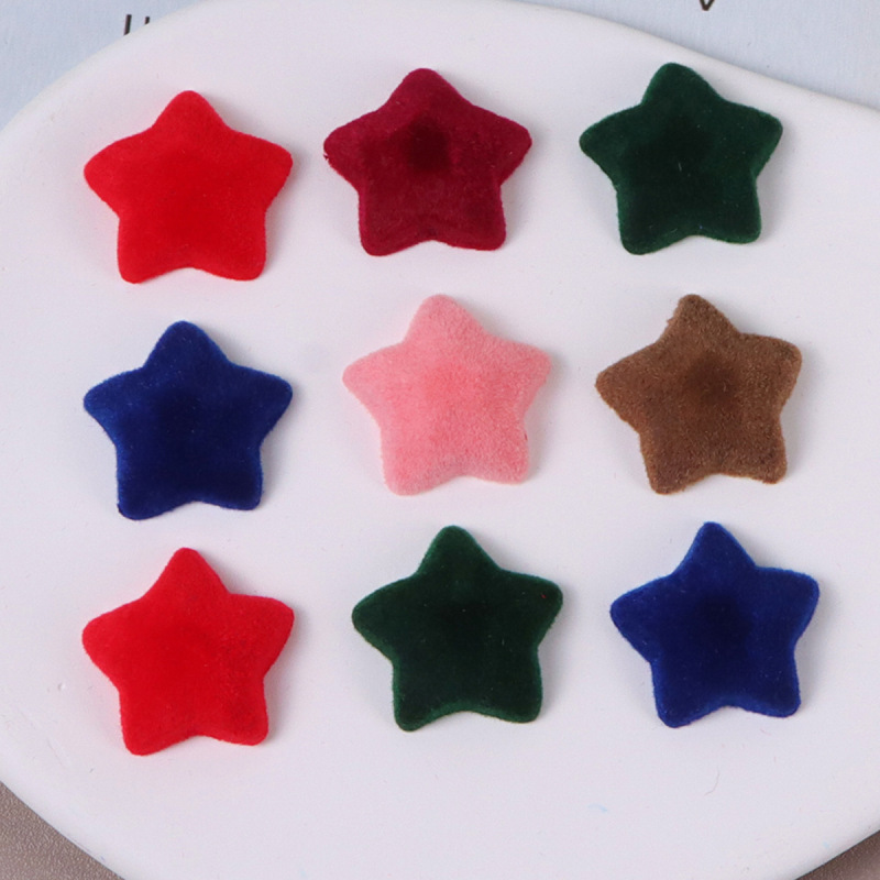シンプルで多用途の豪華なカラフルな五芒星パッチアクセサリー diy ジュエリー帽子ヘアピンヘアアクセサリー材料卸売|undefined