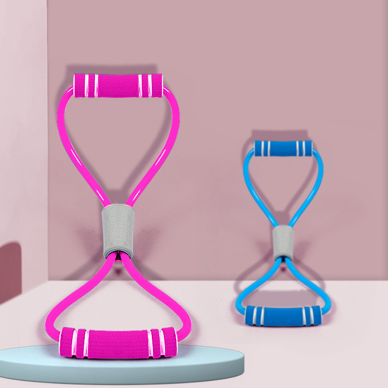 8-Shaped Tensioner for Women's Home Fitness Elastic Belt Yoga Training Shoulder and Abdominal Muscle Rope 8-Open Body Slimming Exercise Rope 8-Shaped Tensioner for Women's Home Fitness Elastic Belt Yoga Training Shoulder and Abdominal Muscle Rope 8-Open Body Slimming Exercise Rope