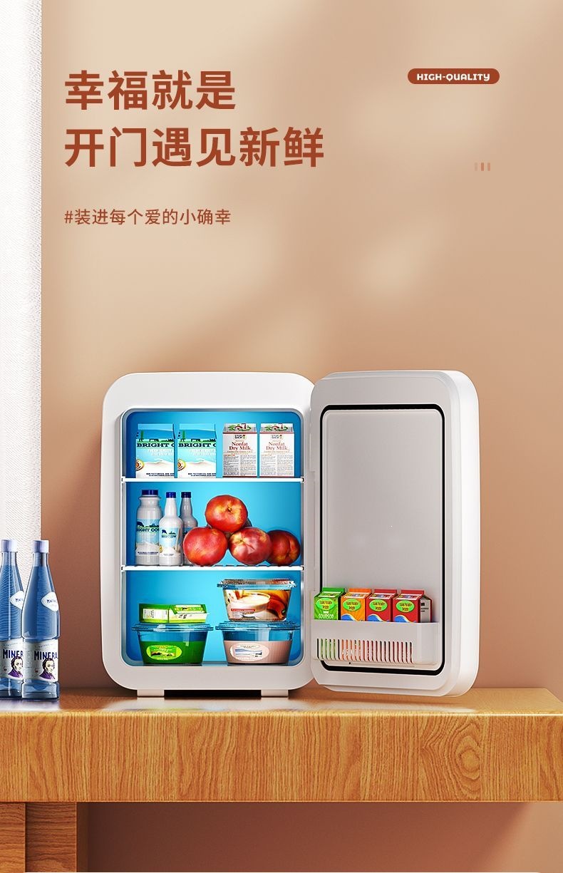 SAST mini refrigerator for cooling small cosmetics, suitable for single-person dormitory, home use, refrigeration and preservation appliance, car-mounted cooling and heating box