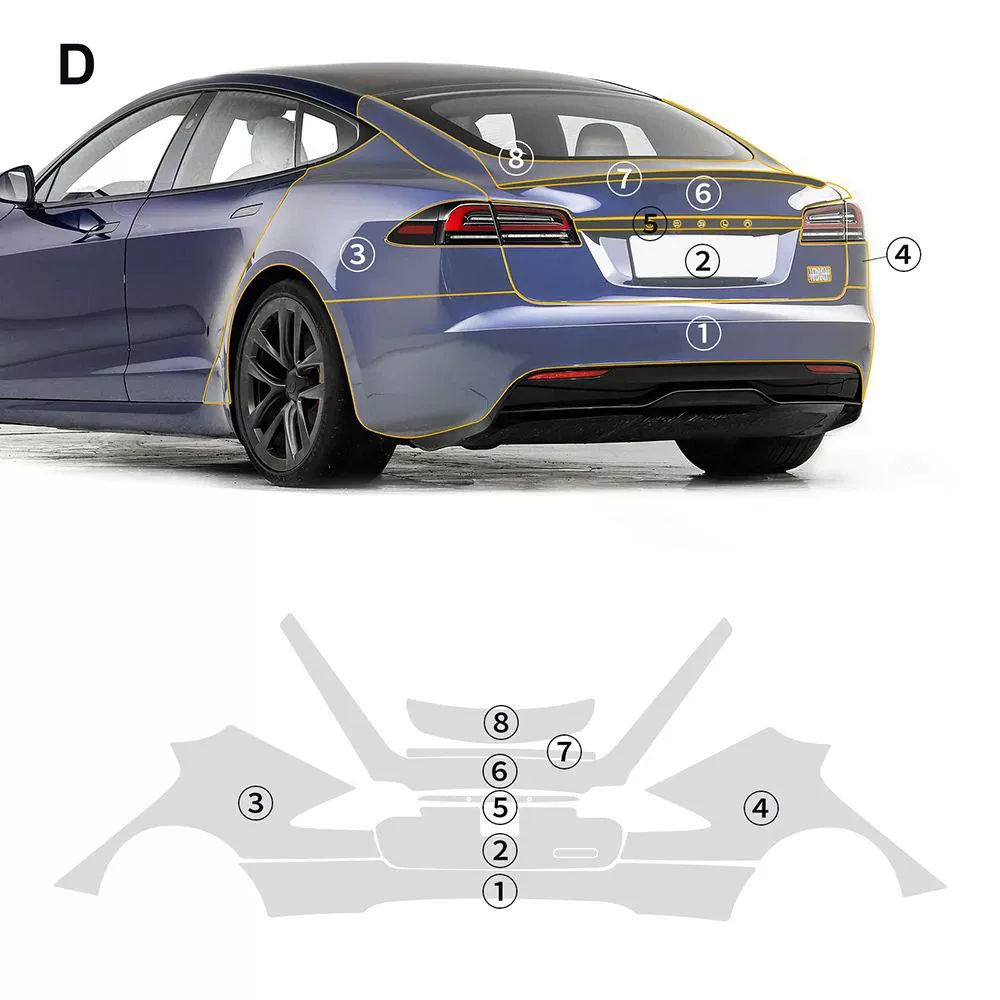 Профессиональная пластина к тачке для 21-24 Tesla моделей Специальная Скрытая пленка для защиты покраски TPU