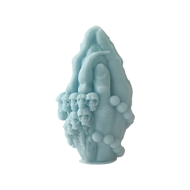 Estereoscópico cráneo gesto bananas molde diy Halloween cráneo strip molde de decoración