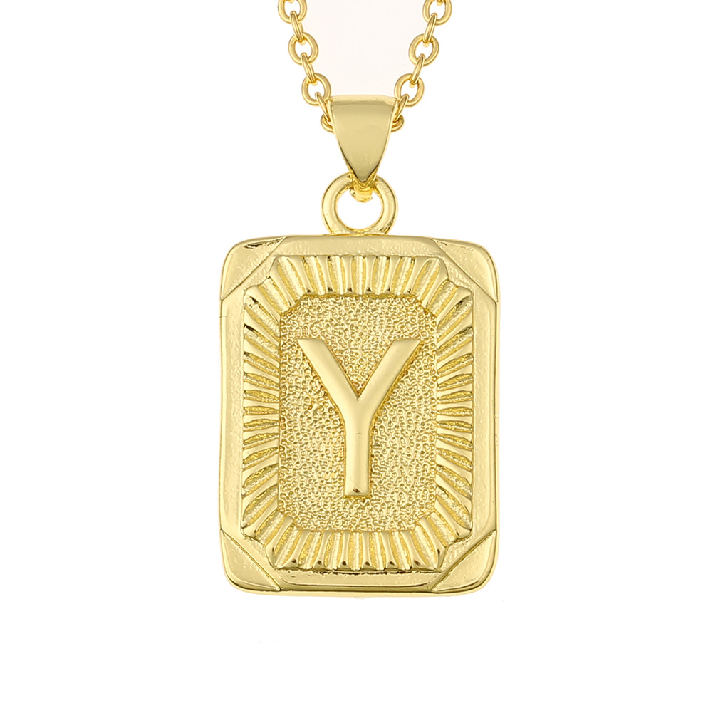 Fashion 26 English Letter Copper Necklace