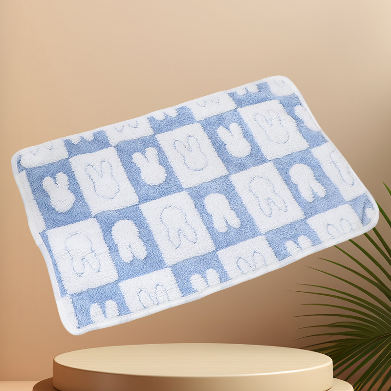 Manta para mascotas transfronteriza de invierno, felpa de doble cara, estera para mascotas, manta para perros en forma de conejo, manta súper suave
