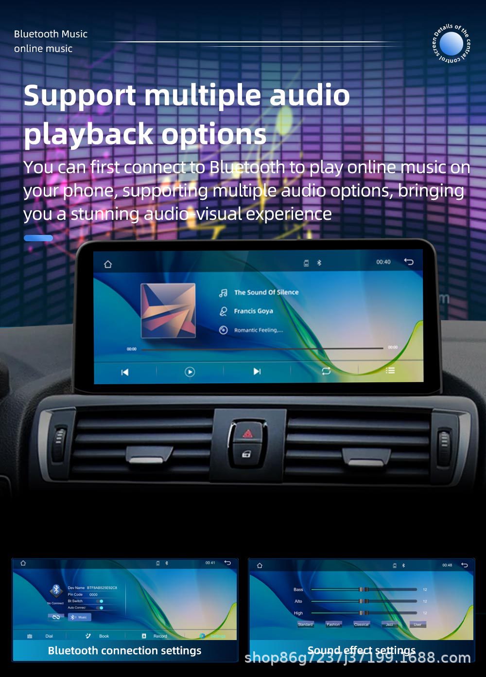 10.25inch Suitable for Bmw F20 F21 Android Carplay Car Central Control Screen Gps Navigator Player One