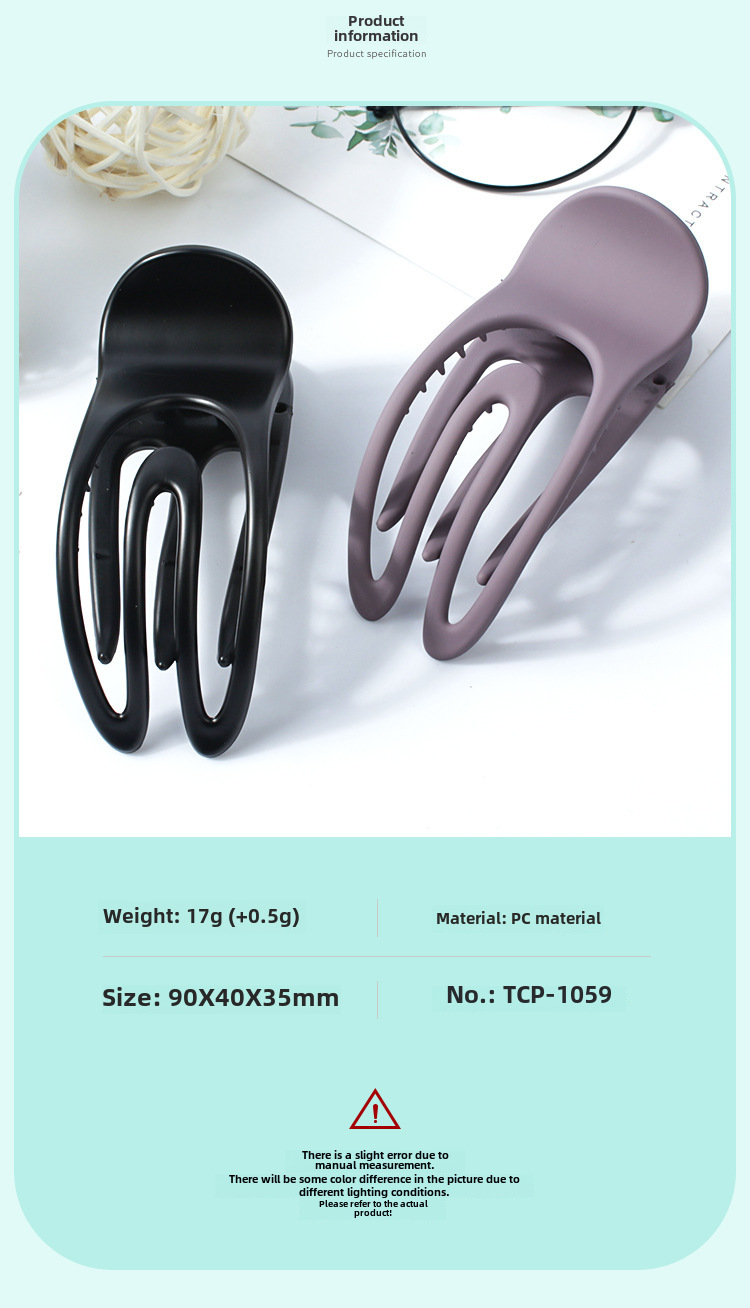 Nová jednoduchá korejská verze se zuby, dutým U-tvarovaným úchopem, zadní hlavou, temperamentní klip s přesličkou, diskový úchop na vlasy, výrobci velkoobchodních výrobců_voghion.com
