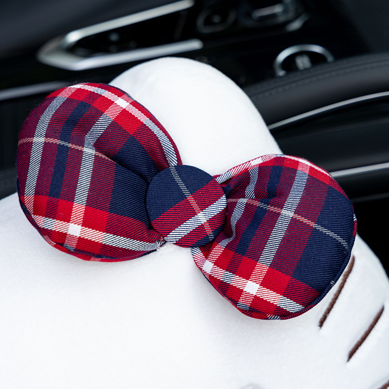 New Cute Cartoon Hellokitty Kt Cat Car Sofa Headrest Plush Home Pillow Cushion Waist Pillow