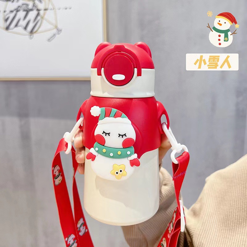 Internet celebridad diversión taza de vacío para niños 316 grado alimenticio estudiante de Kindergarten crossbody paja taza de agua hervidor de agua de regalo