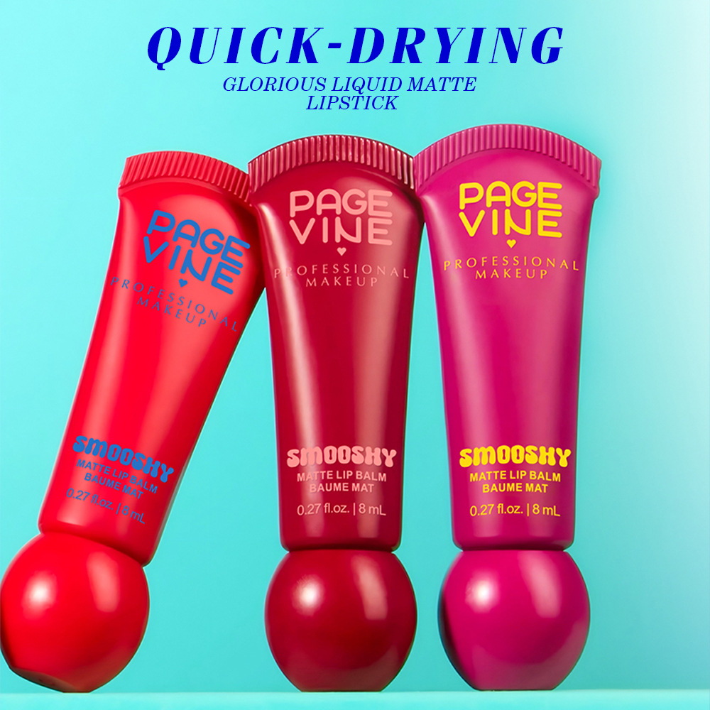Patrón transfronterizo PAGE VINE lipstick helado textura velvet niebla mate color humectante maquillaje lipstick