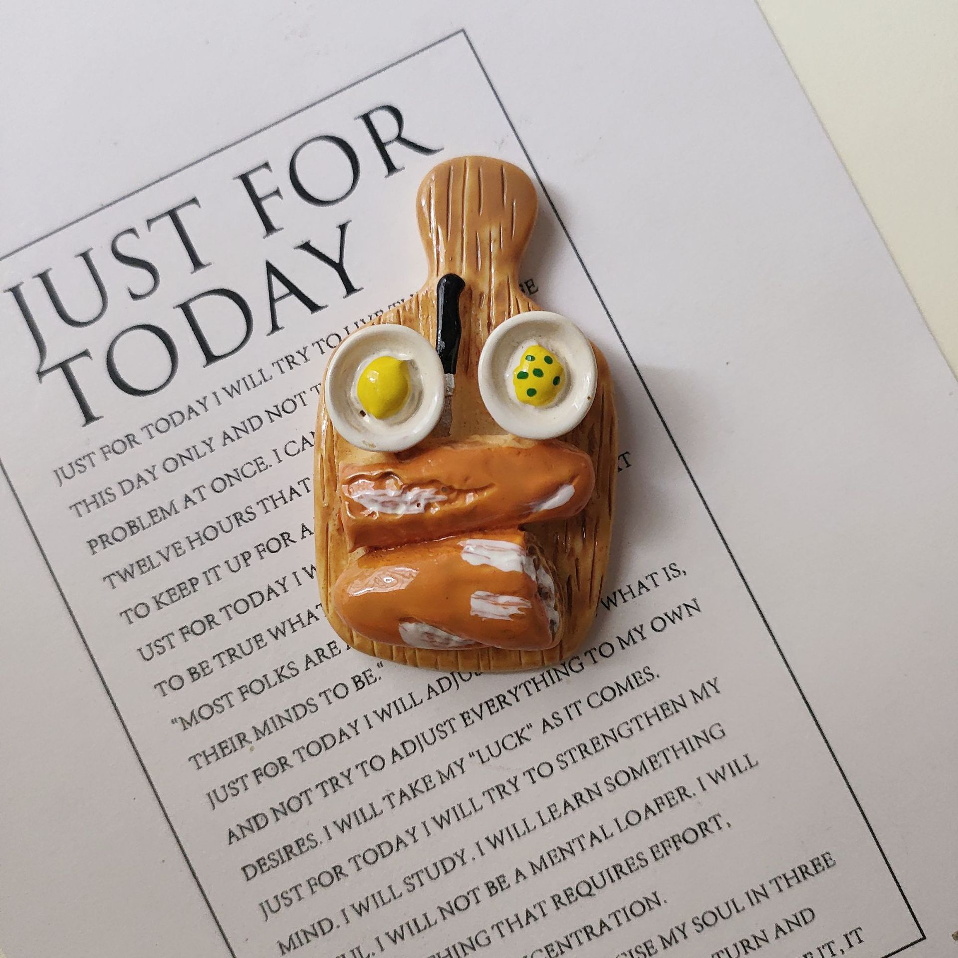 Alimentos y juegos serie creativa simulación tridimensional gourmet huevo pan café azúcar calabaza desayuno resina decorativa refrigerador pegatinas