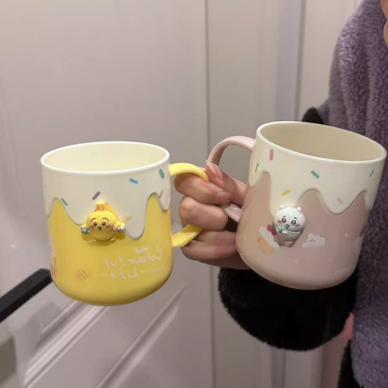 かわいいジカわぁうがいカップ子供女の子寮学生うがいカップ高颜値家庭用カップル歯カップ|undefined