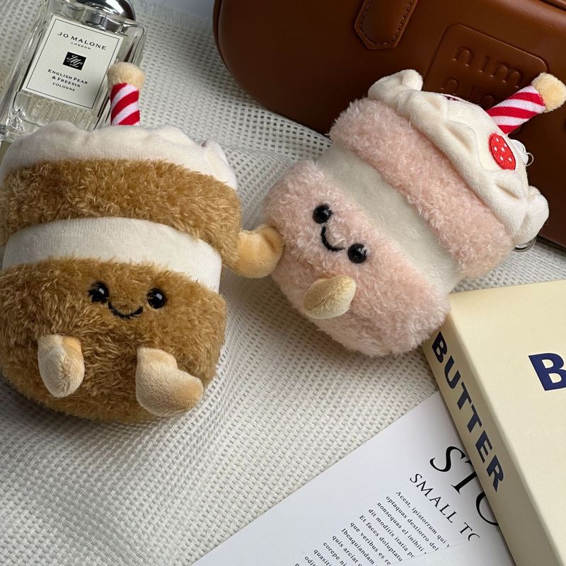 インターネット有名人かわいいケーキミルクティーカップ漫画人形ぬいぐるみペンダントガールギフトキーホルダー人形バッグ|undefined