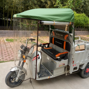 Electric tricycle canopy front car shed front car shed thickened waterproof canvas rainproof sunscreen canopy canopy winter reading