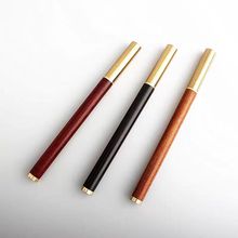 实木木质签字笔黄铜中性笔办公商务礼品木质笔杆激光刻字厂家直供
