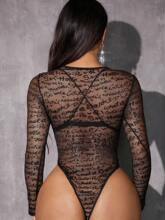 T 45064 Lace Sheer Bodysuit ��˿͸��������
