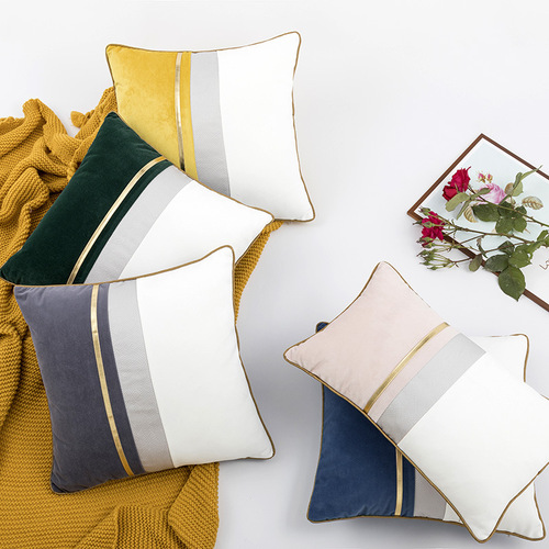 Cross-border Amazon best selling modern light luxury model house pillow case new Chinese style sofa bedside cushion bay window cushion