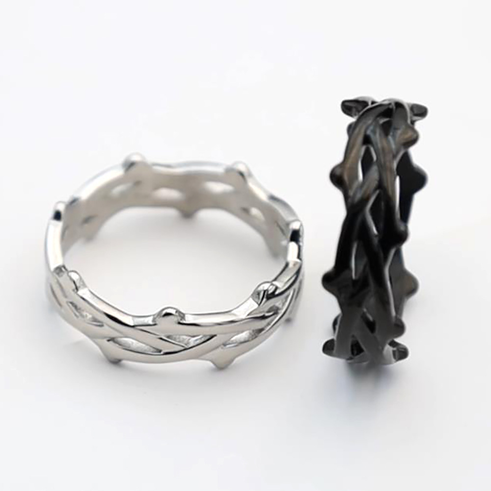Bramble Vine Woven Stainless Steel Ring