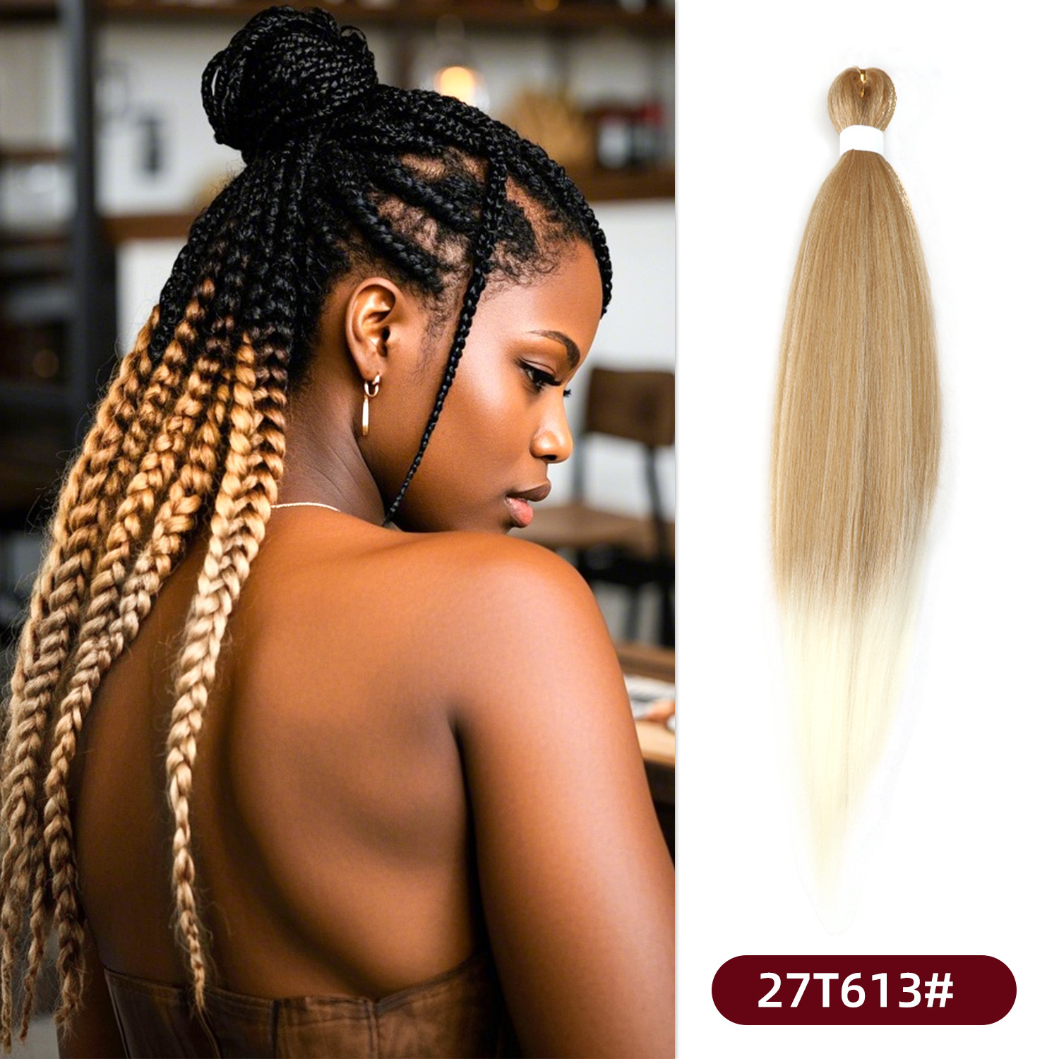 Pelucas de trenzas grandes EZ para actuaciones, populares en línea, trenzas versátiles para mujeres africanas, rastas de fibra sintética de colores al por mayor, muy vendidas en África.