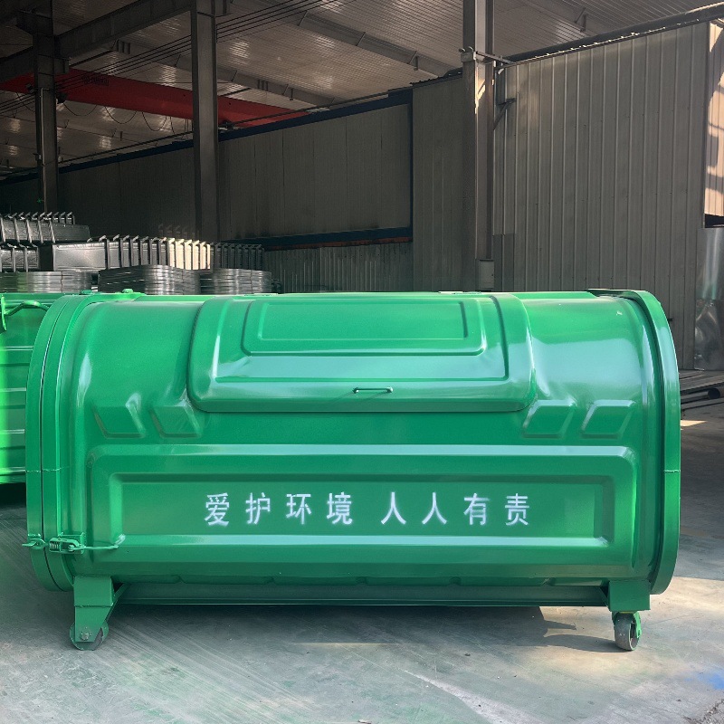 3立方模压勾臂式垃圾箱 5立方户外环卫垃圾箱 车载式钩臂中转大垃