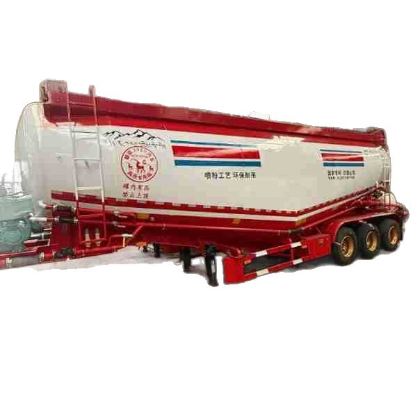 Cross-Border Lightweight Bulk Cement Tank Truck 55 Cubic Ash Powder Tank Semi-Trailer Transport Vehicle for Large-Scale Use