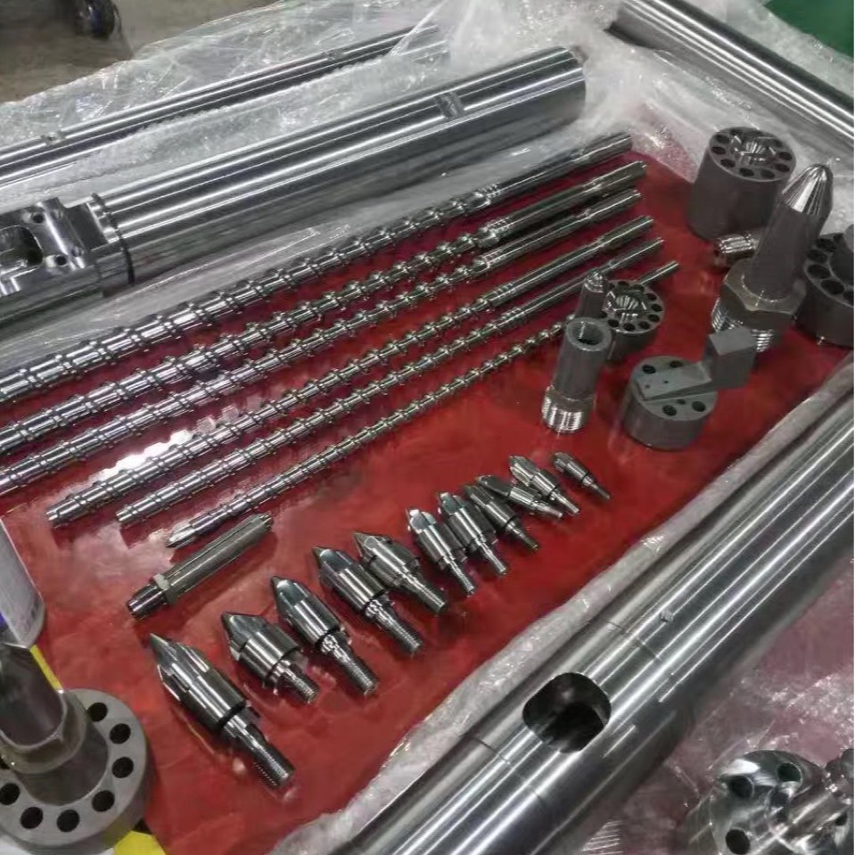 源头厂家舟山螺杆注塑挤出造粒吹膜吹塑橡胶拉丝金属多规格螺杆