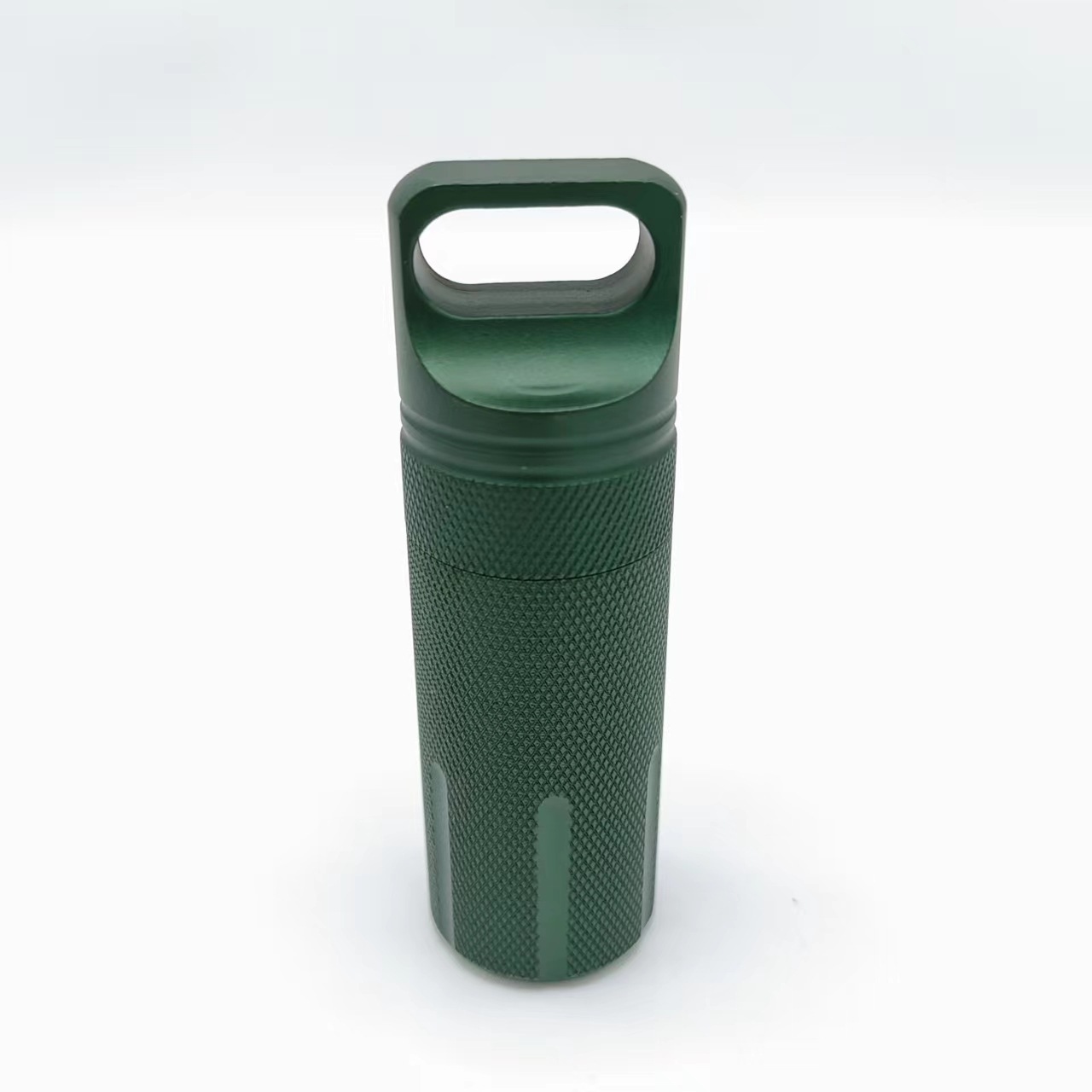 Supervivencia al aire libre medicina tanque de aleación de aluminio totalmente sellado EDC impermeable tanque de protección equipo de salvamento caja de almacenamiento de metal medicina botella