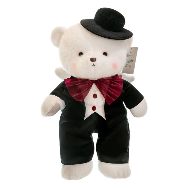 Cama de la boda presionando muñeca regalo de boda para el novio muñeca de juguete de peluche muñeca larga decoración de la muñeca de la boda de buena calidad