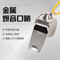 供給ステンレス鋼ホイッスルサバイバルホイッスル高周波大デシベル金属救命ホイッスル屋外救命キャンプホイッスル