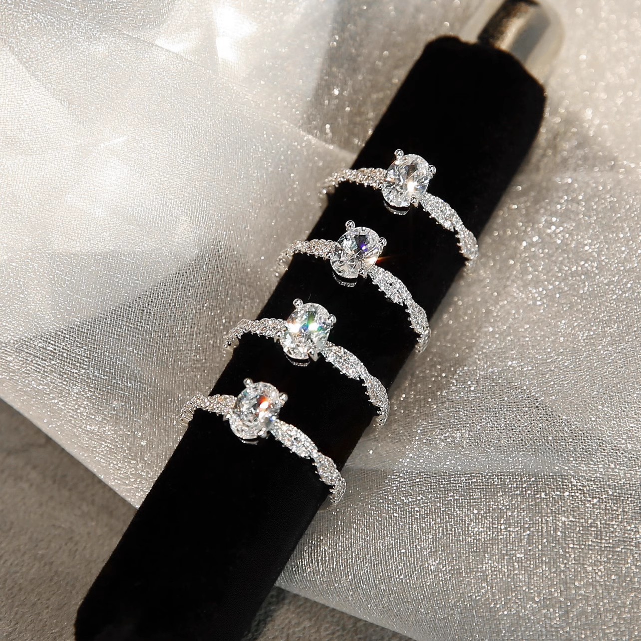 3g Weight Zircon Inlay Material Anxiety Ring, Open Rings, Rings Classification Adjustable Ring Size 1 Piece Quantity Date, Tea Party Occasion 925 Sterling Silver Material Geometric Pattern All Seasons Season Women's Gender Classic Style, Shiny Style 1 Piece 925 Sterling Silver Geometric Zircon Anxiety Ring Open Rings Rings 2