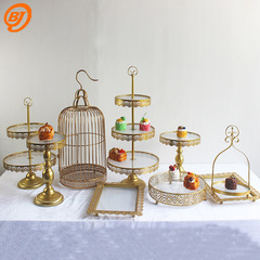 Baijie Iron Wedding Prop Decoration Candy Buffet Centerpiece European Cake Stand Wedding Cake Plate Wedding Candy Decor