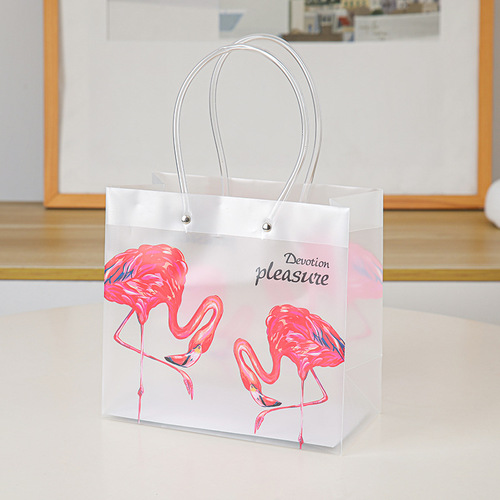 INS style marble pattern PP handbag, birthday gift bag, blank plastic bag, holiday gift bag