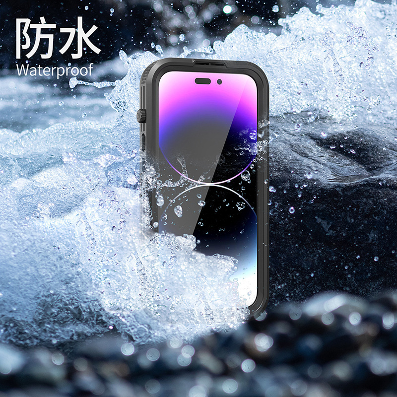 Waterproof Mobile Phone Case for Apple iPhone15Pro Swimming Hospital Running Takeaway 15pro Drop-resistant Protective Shell