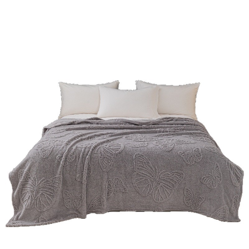 Nueva torre transfronteriza de color sólido mariposa Jacquard multifoneta manta manta de siesta manta manta de oficina