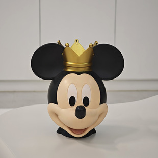Creative Crown Mickey Head Piggy Bank Ornament Entry Entrance Living Room Tv Cabinet Light Luxury High-End Home Decoration